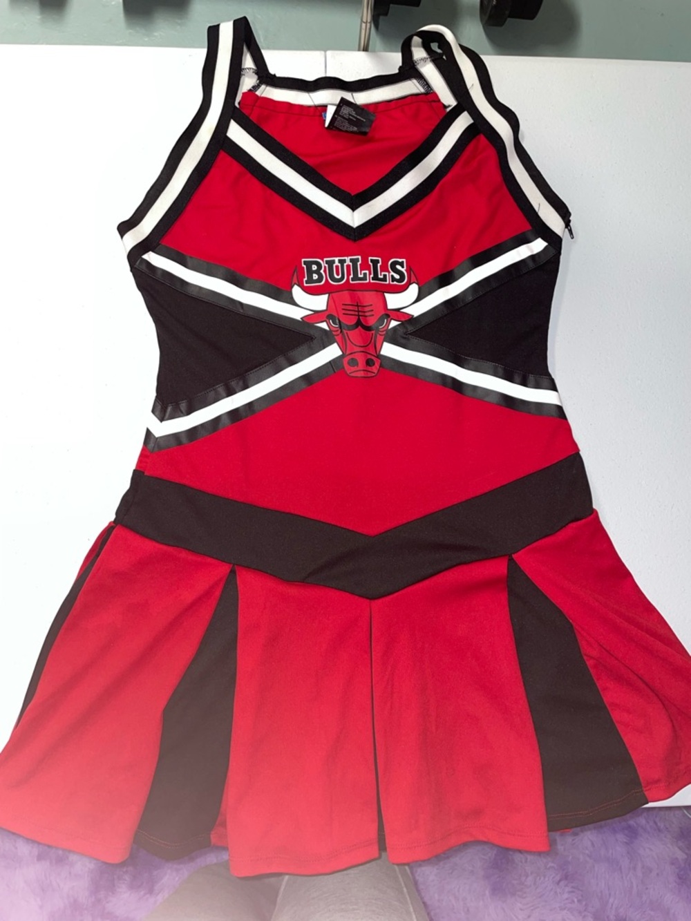 Leg Avenue Red and Black Bulls-Inspired Women’s Cheer Dress